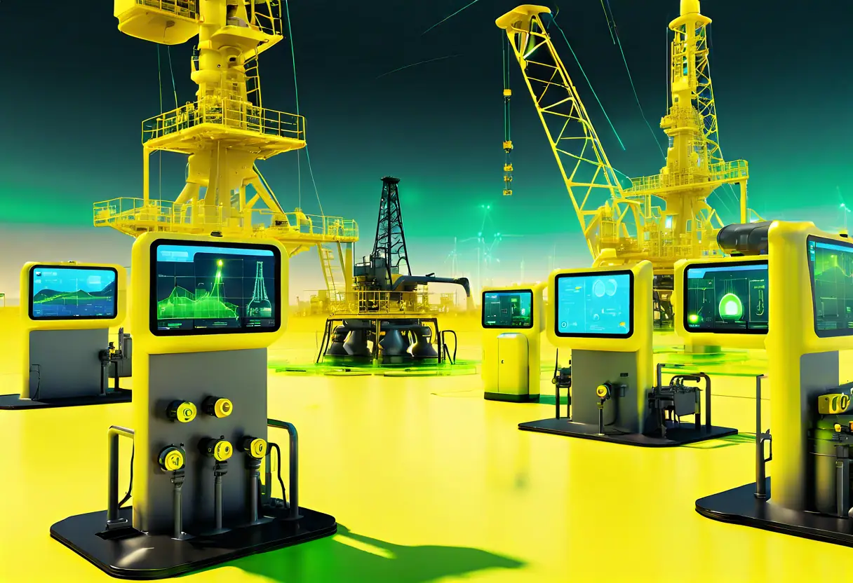 Optimized oil field operation with advanced AI technology in action.
