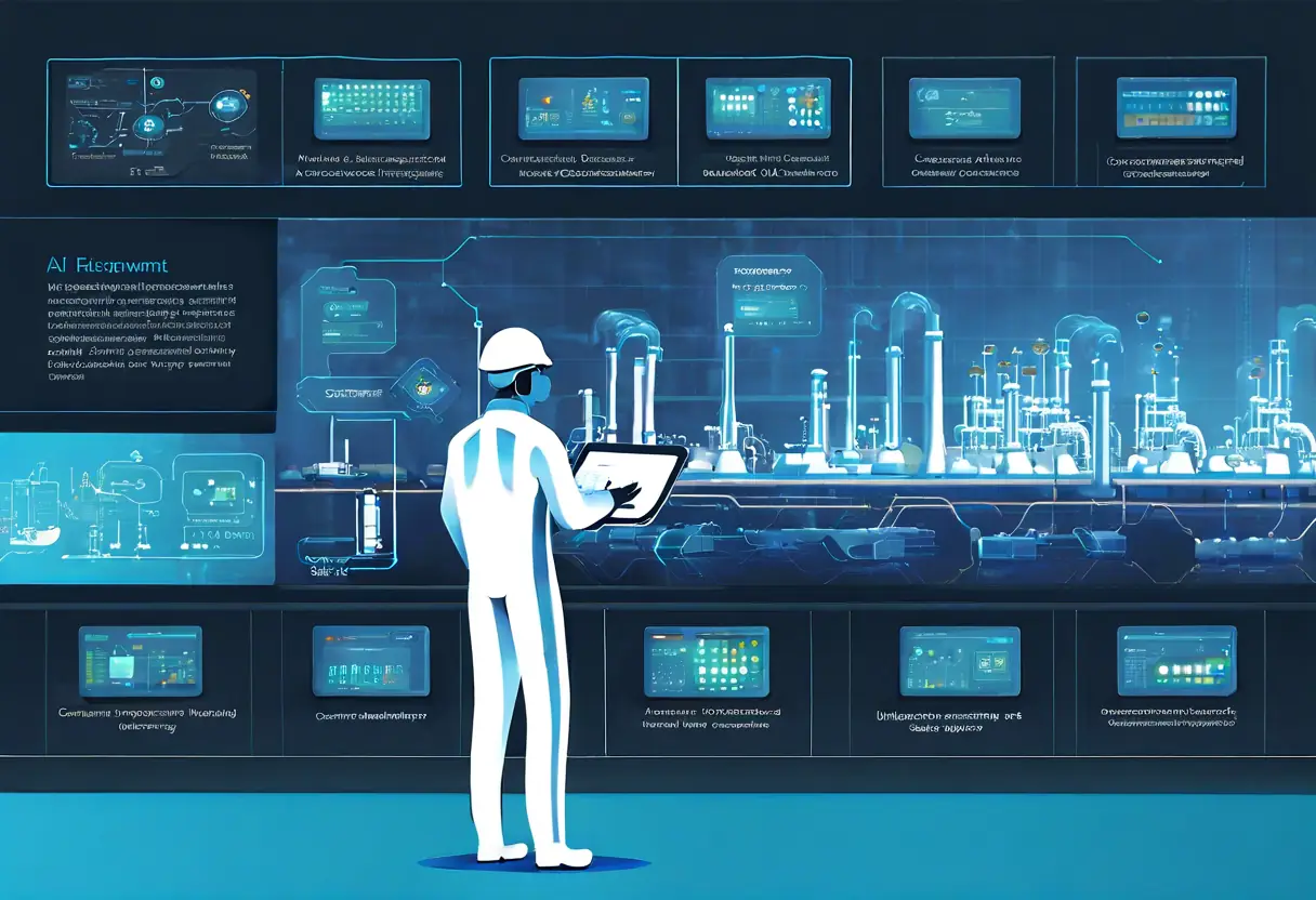 A customized AI solution interface for process control in a petrochemical plant.