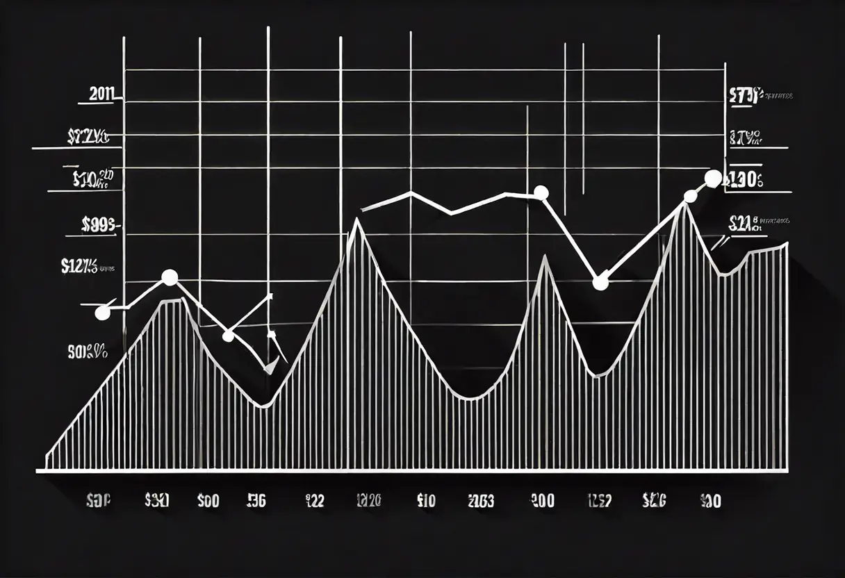 A line-art illustration of a financial graph showing a steady upward trend for long-term cost savings.