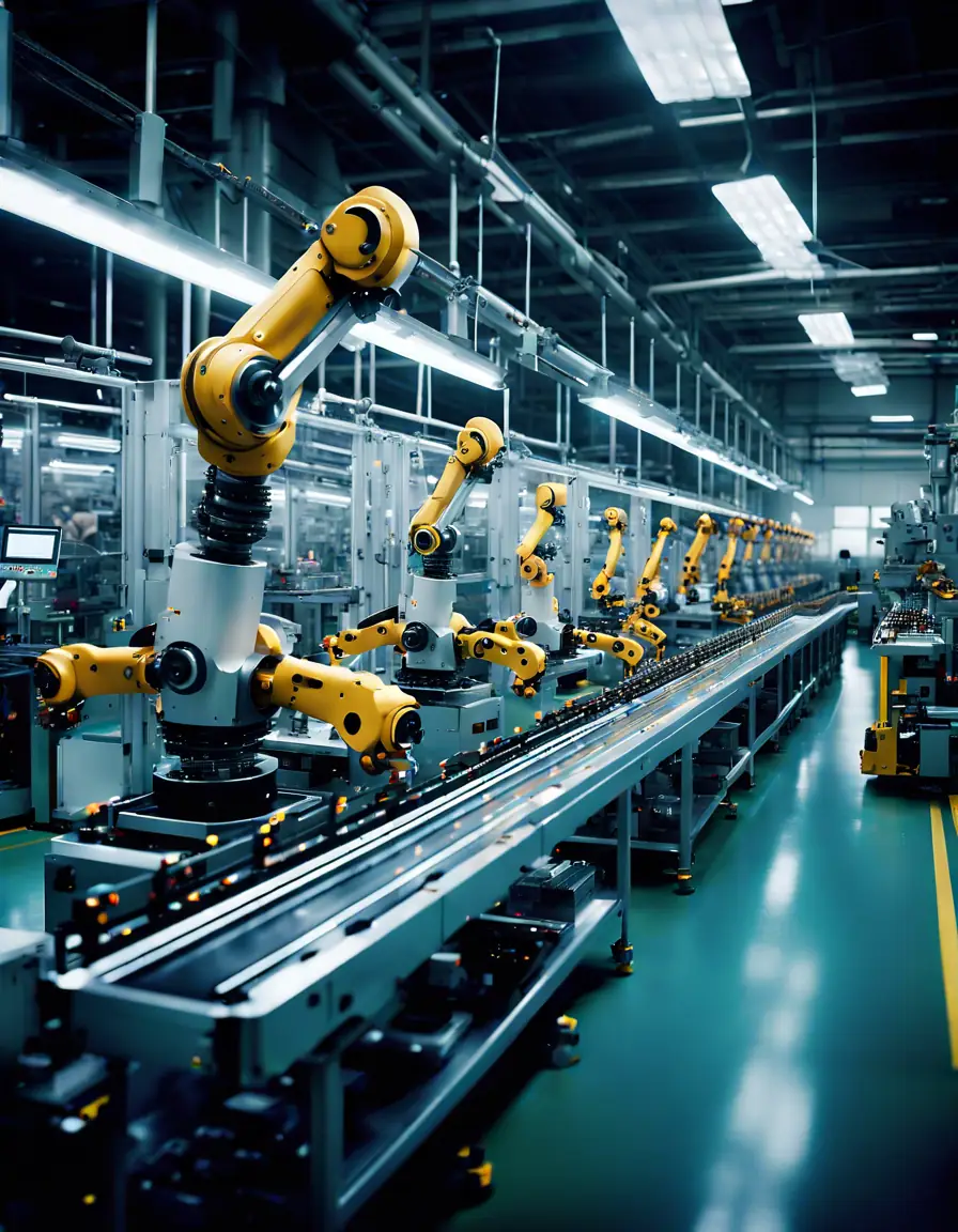 A factory floor with automated machinery working seamlessly.