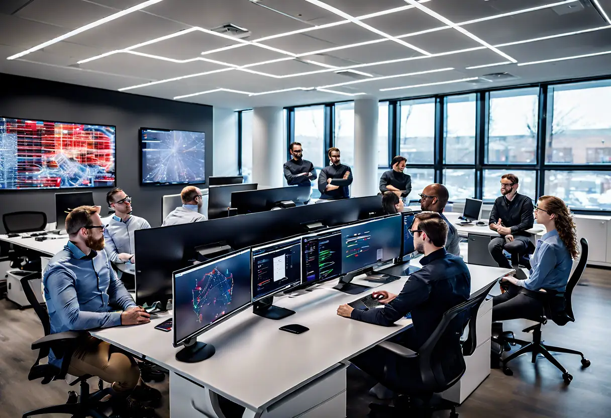 ProcessPoint.AI experts working on complex AI models tailored for the Oil & Gas sector.